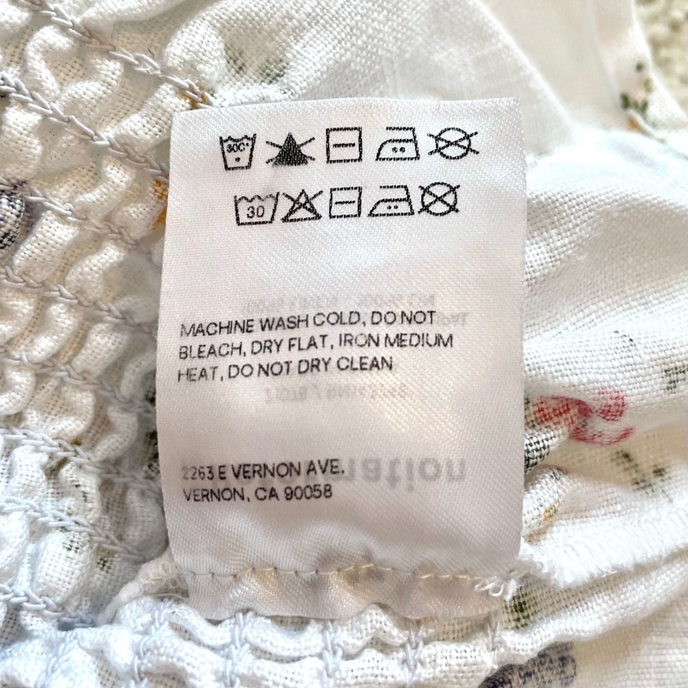 Reformation White Floral Smocked Tank Top - Picture 7 of 8
